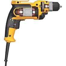 DEWALT DWD110K 8.0 Amp 3/8-Inch VSR Pistol Grip Drill Kit with Keyless Chuck