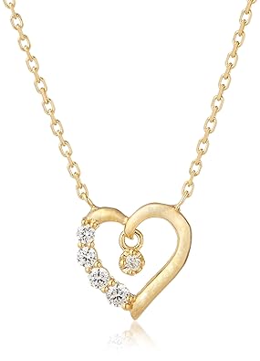 【クリックで詳細表示】[VAヴァンドーム青山] VA VENDOME AOYAMA 【WEB限定販売】スイング ダイヤモンド ハート レディース ネックレス YGメッキ GS8N801143DI： ジュエリー通販