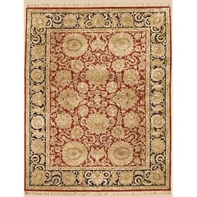 Classic Kashan Burgundy-Black Rug Size: Round 6'