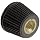 DimcoGray Black Phenolic Knurled Clamping Knob Female, Brass Insert: 10-32" Thread x 5/16" Depth, 5/8" Diameter x 9/16 Height x 1/2 Hub Dia (Pack of 10)