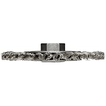 Weiler Dualife Narrow Face Wire Wheel Brush, Threaded Hole, Stainless Steel 302, Stringer Knotted