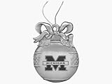 University of Michigan - Round Bulb Pewter Ornament - Laser Engraved