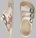 Birkis Sandalen ''Cuba'' aus Birko-Flor in palm taupe mit schmalem Fussbett