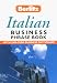 Book Berlitz Italian Business Phrase Book (Berlitz Business Phrase Book & Dictionary)