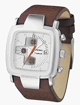 Diesel Men's White Chronograph Leather Watch #DZ4029