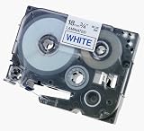 Brother 3/4 Inch x 26.2 Feet Blue on White for P-Touch (TZ243)