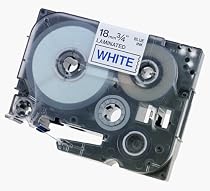 Brother 3/4 Inch x 26.2 Feet Blue on White for P-Touch (TZ243)