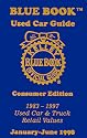 Kelley Blue Book Used Car Guide: Consumer Edition, 1983-1997 (January-June 1998)(Vol 5, No 1)