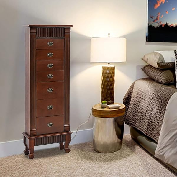 Fdw Jewelry Cabinet Jewelry Chest Jewelry Armoire Wood Jewelry Box