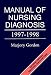 Book Manual of Nursing Diagnosis 1997-1998: Including All Diagnostic Categories Approved by the North American Nursing Diagnosis Association (Manual of Nur