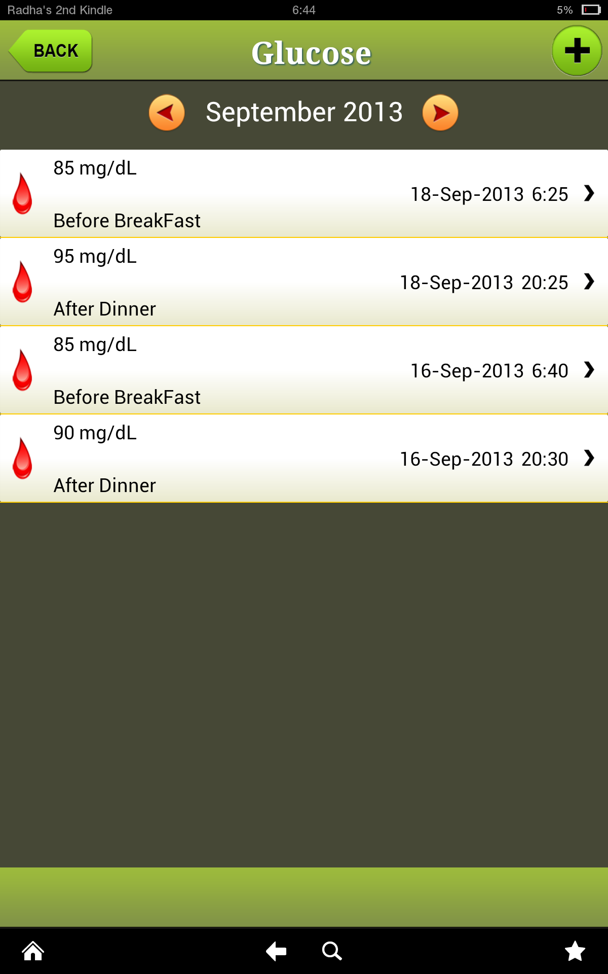 Diabetes Tracker for Kindle Fire Appstore for Android