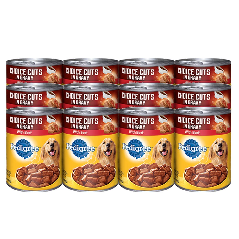 PEDIGREE CHOICE CUTS in Gravy Canned Dog Food Beef 22 oz. Pack of 12