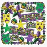 Mardi Gras Metallic Decorating Kit - 22 Pcs Party Accessory (1 count)