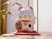 Maneki Neko Lucky Feng Shui Rosy white cat money bank