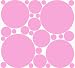 Baby : 71 Huge Light Pink Polka Dots Circles Nursery Decor Stickers