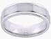 14K. White Gold Machine Carved Comfort Fit Wedding Band Ring