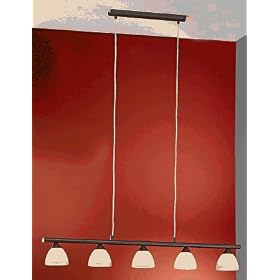 Eglo 88496A Kyra-1, Antique Brown Champagne, 5-Light Pendant Light Fixture by Eglo