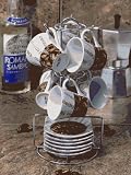 Lorenzo Import 6M0303/2357 6 Espresso Metal Stand Square