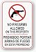 No Firearms Allowed On This Property English And Spanish