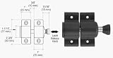 CRL Black Magna-Latch Side Pull Gate Latch