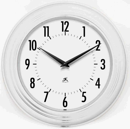 Classic Diner Clock – White