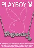 Officially Licensed PLAYBOY "GORGEOUS" SILVER CHARM WITH BUNNY HEAD NECKLACE