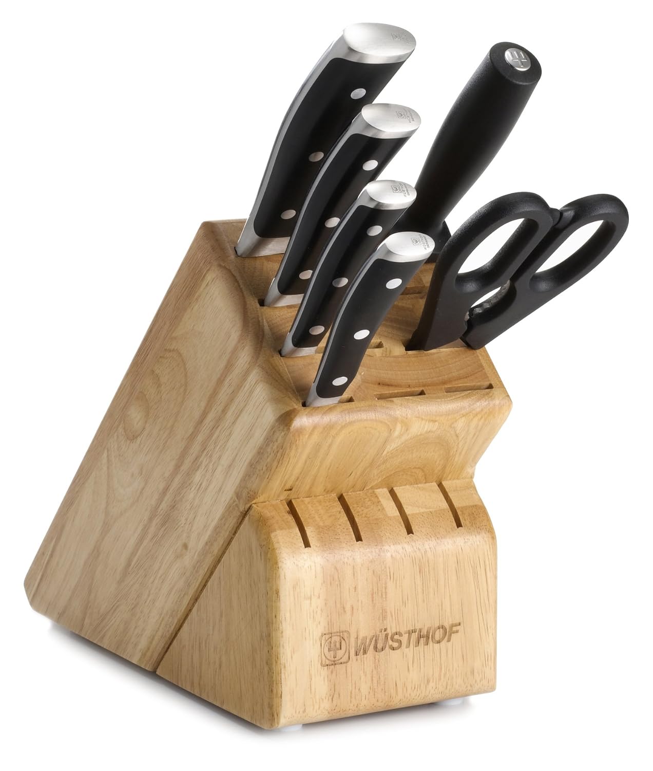 Wusthof Classic Ikon 7 piece Knife Block Set, Black