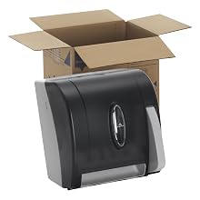 Georgia-Pacific Vista 54338 Black Hygienic Push Paddle Roll Paper Towel Dispenser, 12.75" Width x 14.25" Height x 10.5" Depth