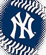 New York Yankees Baseball Stitching Raschel Blanket Throw - MLB Baseball Fan Shop Team Merchandise