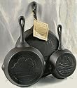 Old Mountain Cast Iron Preseasoned 3pc Skillet Set
