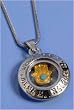 Shema Israel Necklace with rotating golden Hamsa