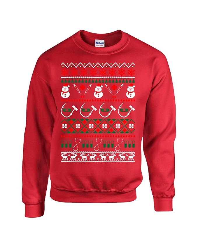 Amazon.com: Nurse Doctor Medical Assistant Ugly Christmas Sweater ...