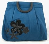 Bewitched Accessories Wool Bag With Applique Flower Detail Available In Teal And Wine