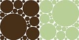 60 Chocolate Brown & Oh Pear Green Dots, 5 Variety Peel & Stick - Repositionable - Polka Dot Wall Stickers