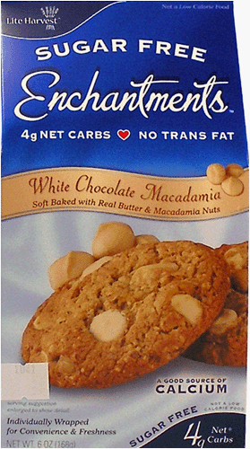 Lite Harvest White Chocolate Macadamia Sugar Free Enchantment Cookies by Lite Harvest