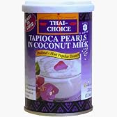 タイチョイス：ココナッツミルクタピオカ入り Thai Choice Tapioca Pearls in Coconut Milk (Ready to Eat, Spoon included)