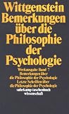 Werkausgabe, Band 7: Bemerkungen &uuml;ber die Philosophie der Psychologie - Letzte Schriften &uuml;ber die Philosophie der Psychologie - Ludwig Wittgenstein