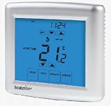 Touchscreen Programmable Thermostat With Hot Water Output - Heatmiser Prt/hwts Silver