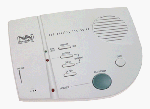 Casio Phonemate TA105 Digital Answering Machine with Time and Day Stamp