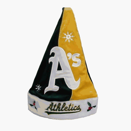 Oakland Athletics Santa Hat