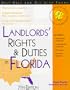 Landlords' Rights & Duties in Florida: With Forms (Legal Survival Guides)