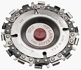 King Arthur's Tools 45814 Lancelot 4-Inch Diameter 14 Tooth Fine Cut Chain Carver Attachment for Side Grinder with 5/8-Inch Arbor