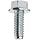 Grade 5 Steel Flange Bolt, Zinc Plated Finish, Hex Head, UNC Threads, Hex Head, Meets IFI-111 (2002)/SAE J429 (1999) Specifications, 5/16"-18 Thread Size, 3/4" Length, Fully Threaded, Pack Of 50