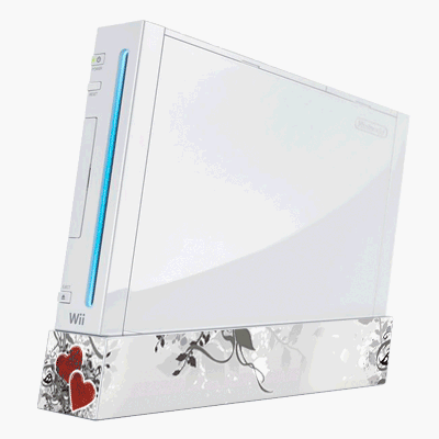 DesignSkins for Nintendo Wii Stand - Hearts Skin