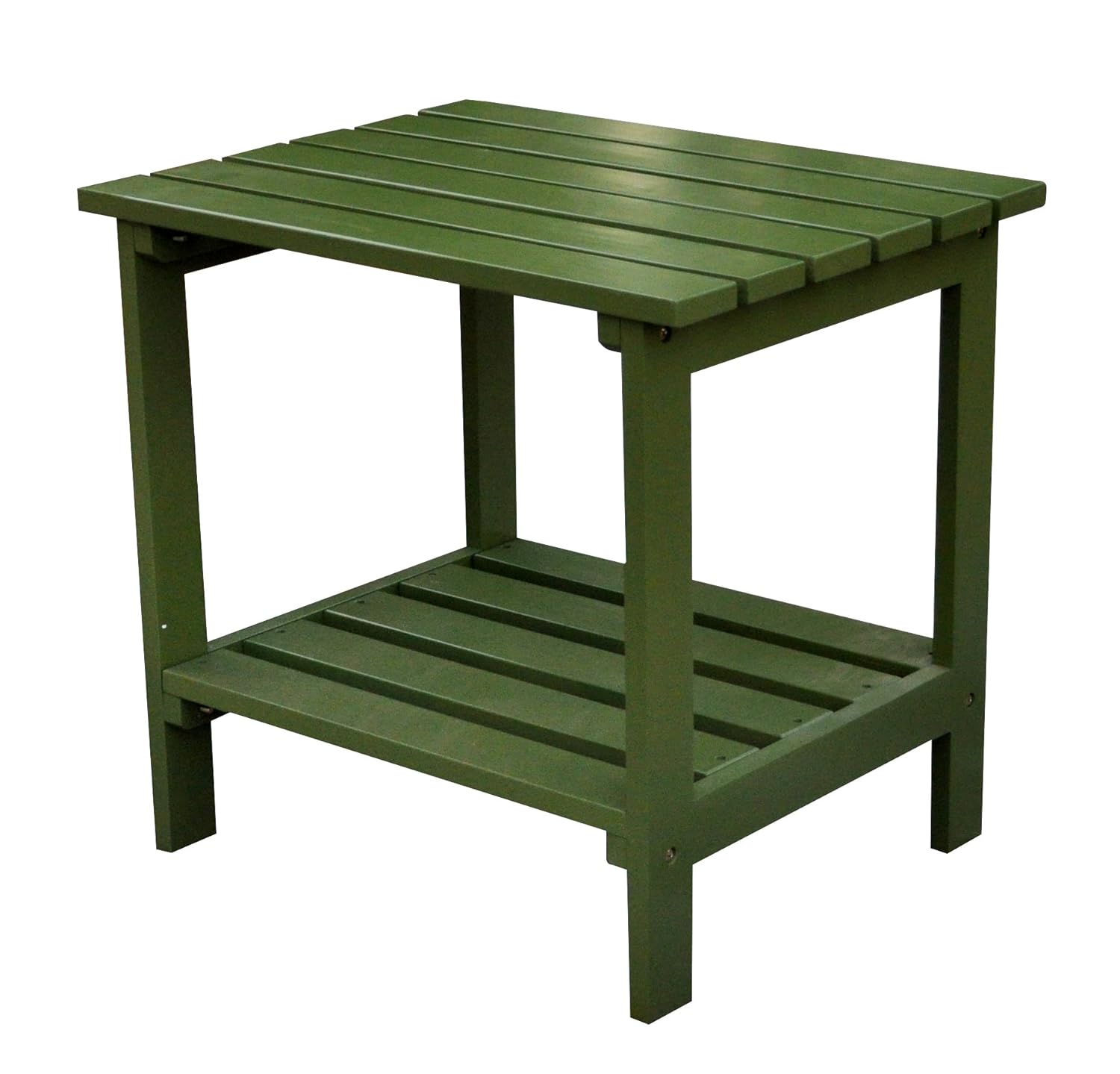Shine Company Rectangular Basic Patio Side Table Large Sage Green Patio