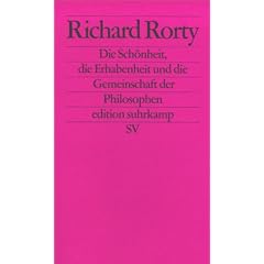 Die Sch�nheit, die Erhabenheit und die Gemeinschaft der Philosophen (edition suhrkamp)