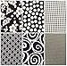 Jelly Roll 25 Cotton Quilting Fabric Strips 2.5 X 43-inch Classic Black and White No Duplicates