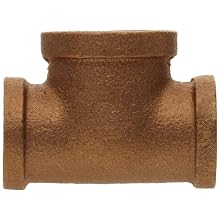 Brass Pipe Fitting, Class 125, Reducing Tee, NPT Female