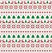 18 x 12 White Christmas Red Reindeer HTV Printed Heat Transfer Vinyl Craft Pattern Sheet