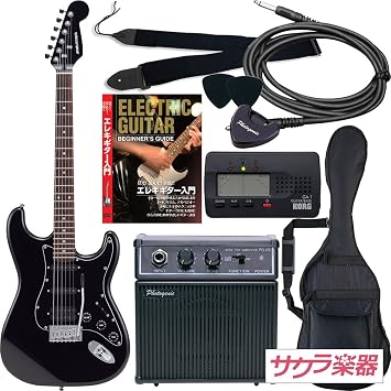 【クリックで詳細表示】SELDER セルダー エレキギター ストラトキャスタータイプ サクラ楽器オリジナル STH-20/HBK 初心者入門リミテッドセット： 楽器